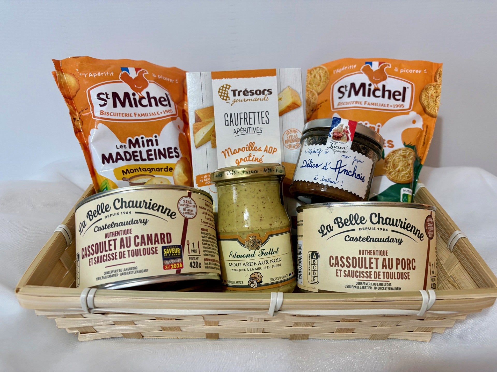 French Gourmet Hamper - Cassoulets, Snacks Madeleines, Biscuits & Spreads