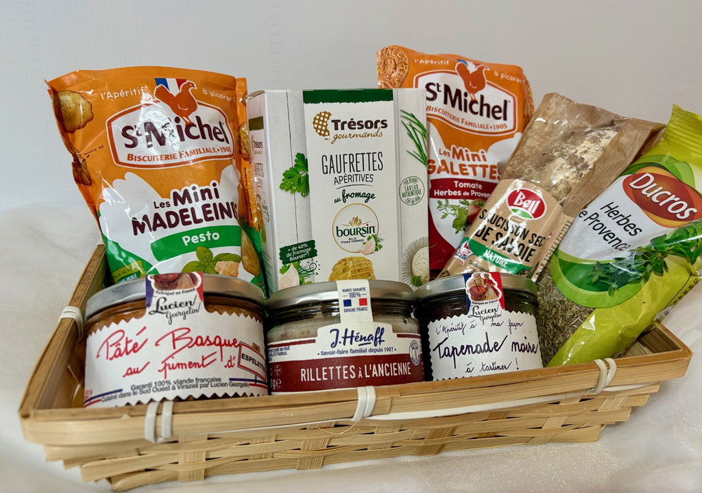 French Apero Gift Basket – Tapenade, Pâté, Rillettes & Snacks