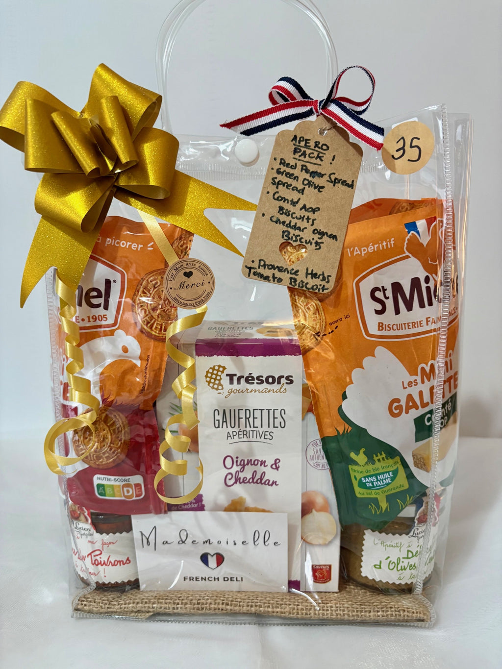 French Apéro Gift Bag – Savoury Snacks, Spreads & Biscuits Selection (Limited Edition)