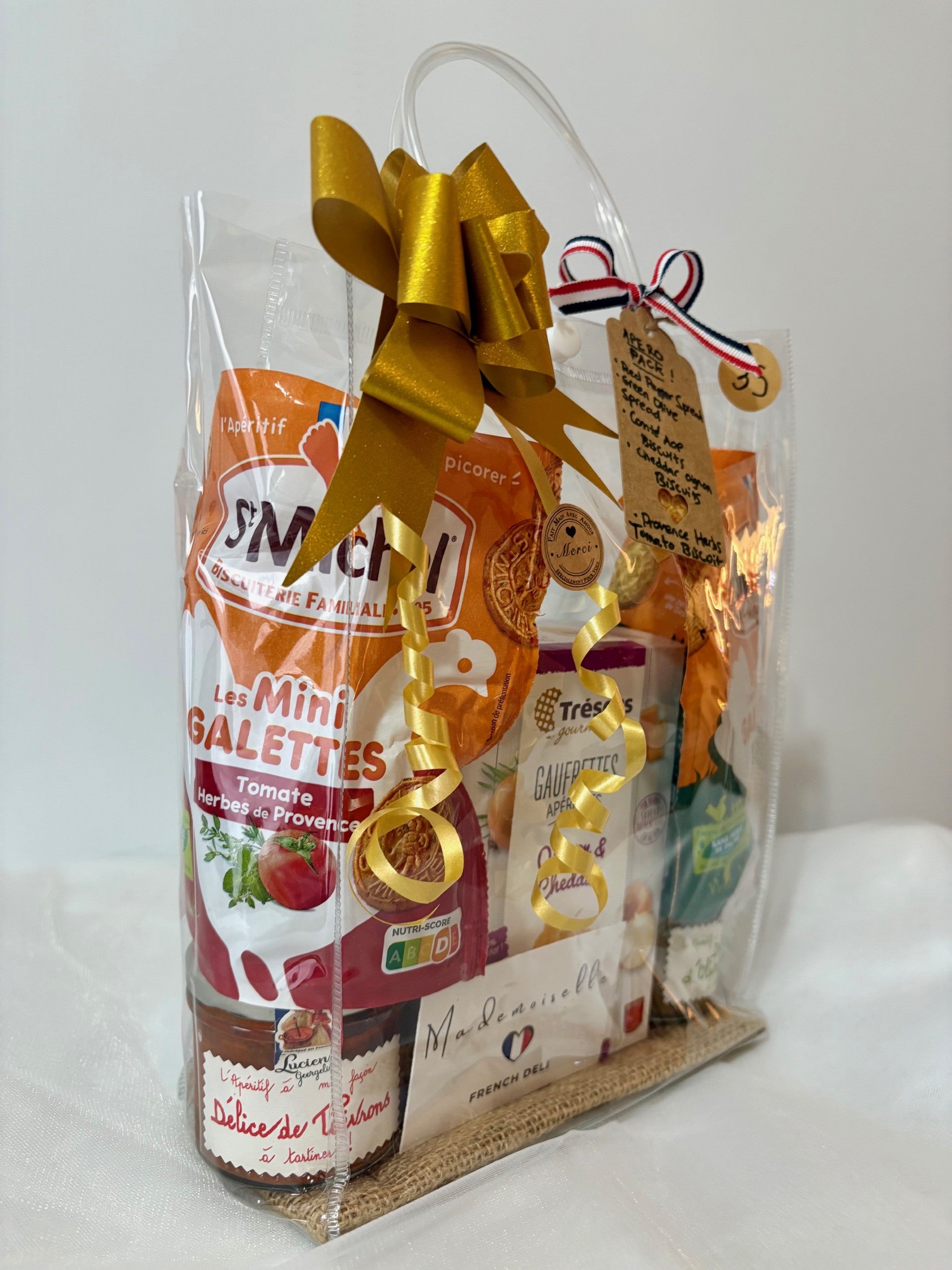 French Apéro Gift Bag – Savoury Snacks, Spreads & Biscuits Selection (Limited Edition)