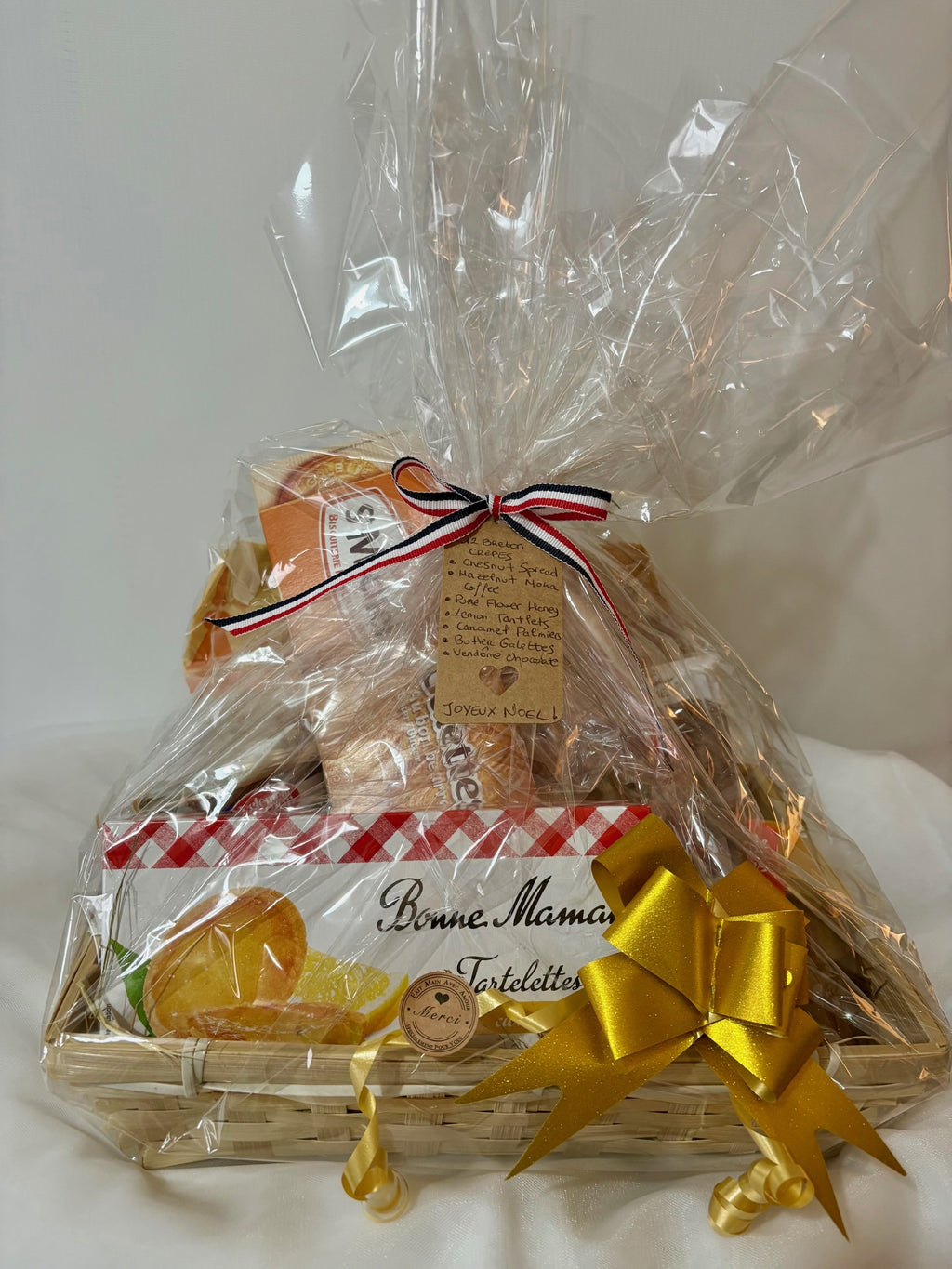 Sweet French Breakfast & Coffee Gift Basket – Crêpes, Honey, Chestnut Spread, Bonne Maman Tartelettes & Gourmet Treats