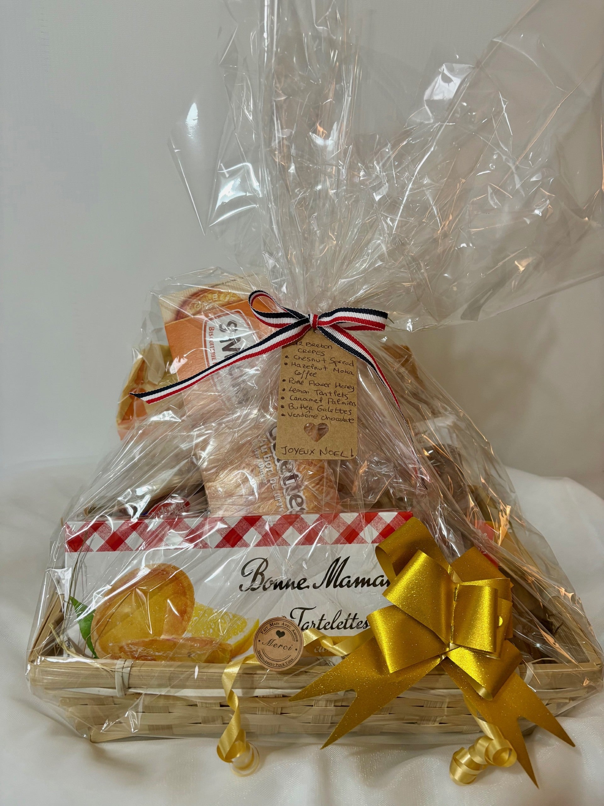 Sweet French Breakfast & Coffee Gift Basket – Crêpes, Honey, Chestnut Spread, Bonne Maman Tartelettes & Gourmet Treats
